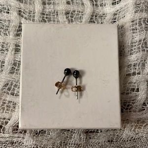Black Onyx Stud Earrings